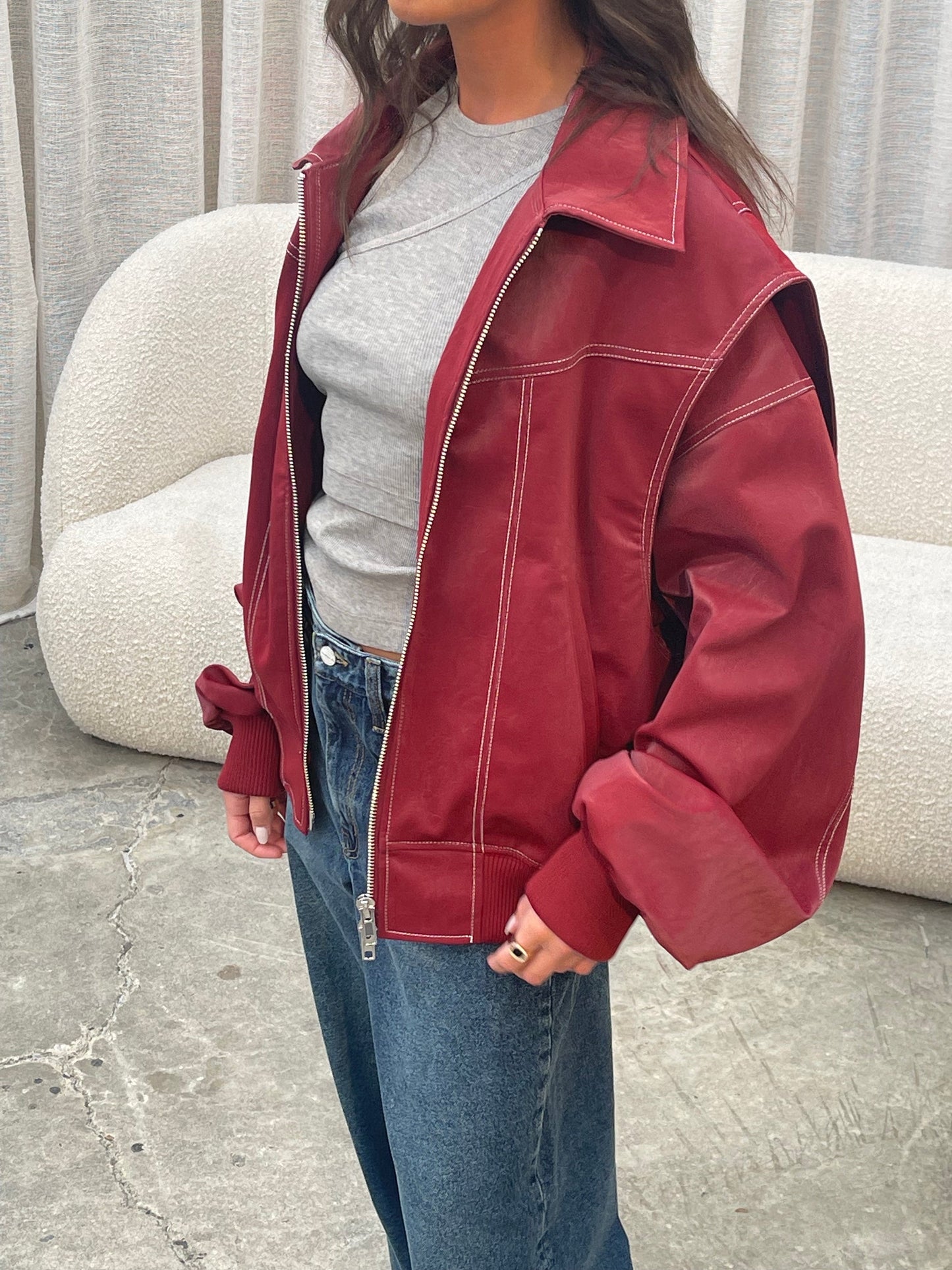 Cherry Bomber Jacket